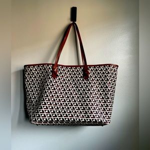 Ralph Lauren Brown Coated Canvas Tote